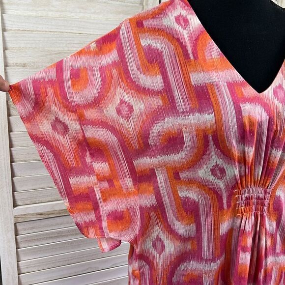 Vilagallo Ikat Kaftan Cover Up Dress 38 / 6 - Picture 5 of 14